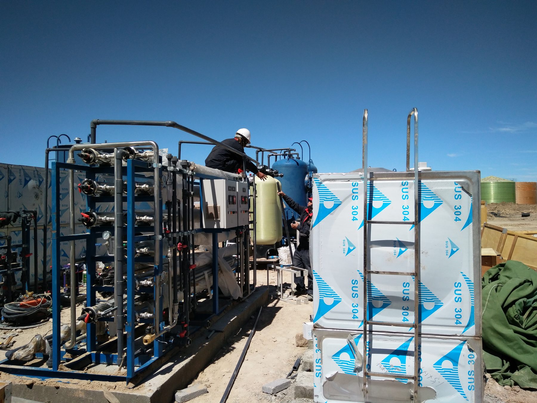 MIT Water complete water treatment system being installed